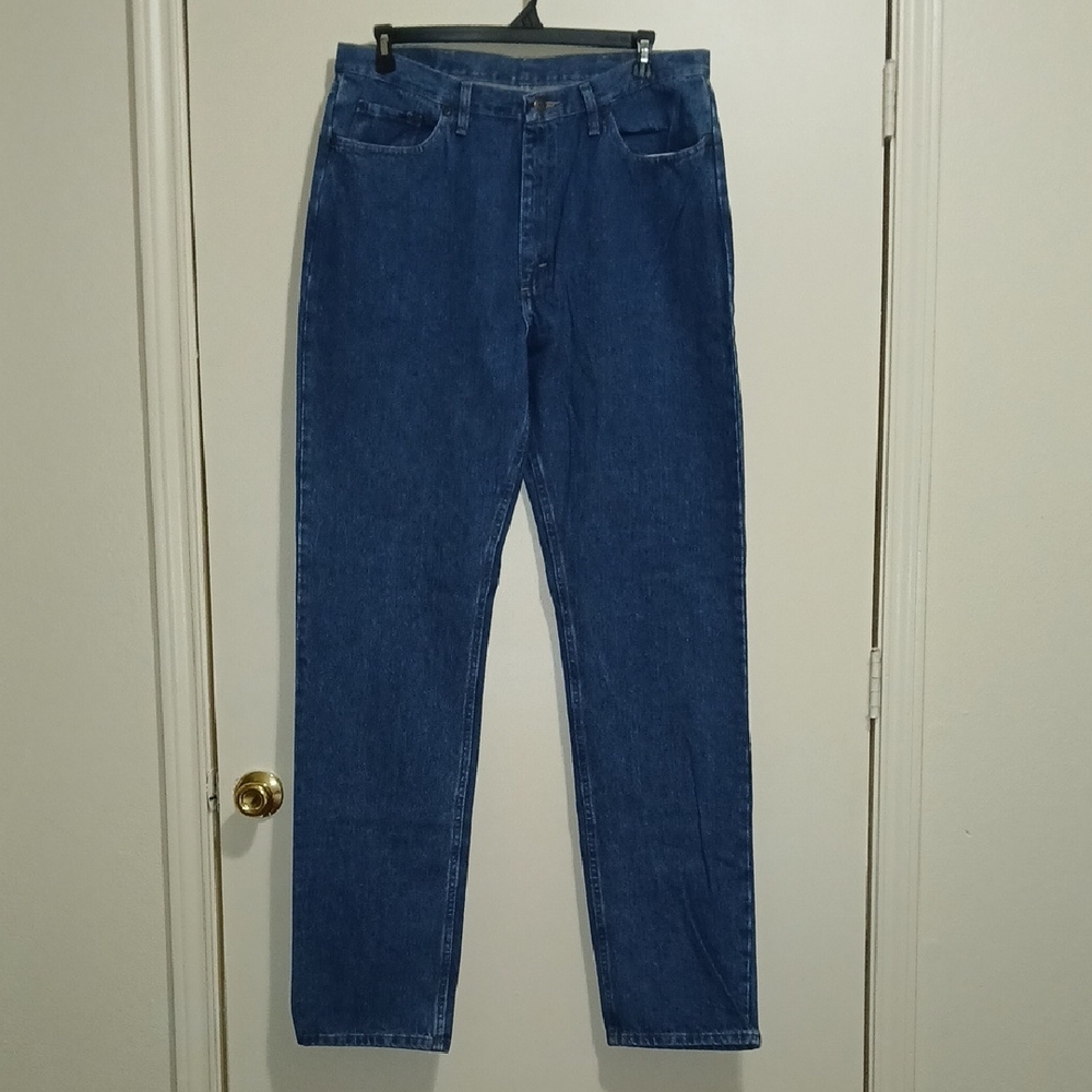 Wrangler Men's 38X38 Regular Fit Blue Jeans - Picture 4 of 13